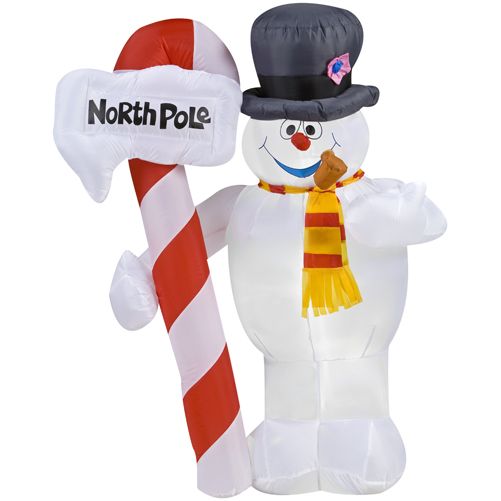 Frosty 4 Ft. Airblown Frosty Holding Sign at Kmart.com