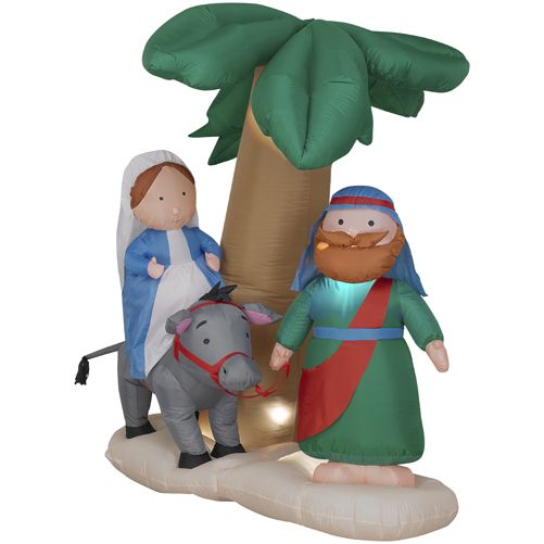 Inflatable Nativity Joseph And Mary Journey To Bethlehem-Lg