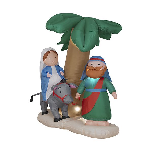 Airblown Nativity Joseph And Mary Journey To Bethlehem-lg