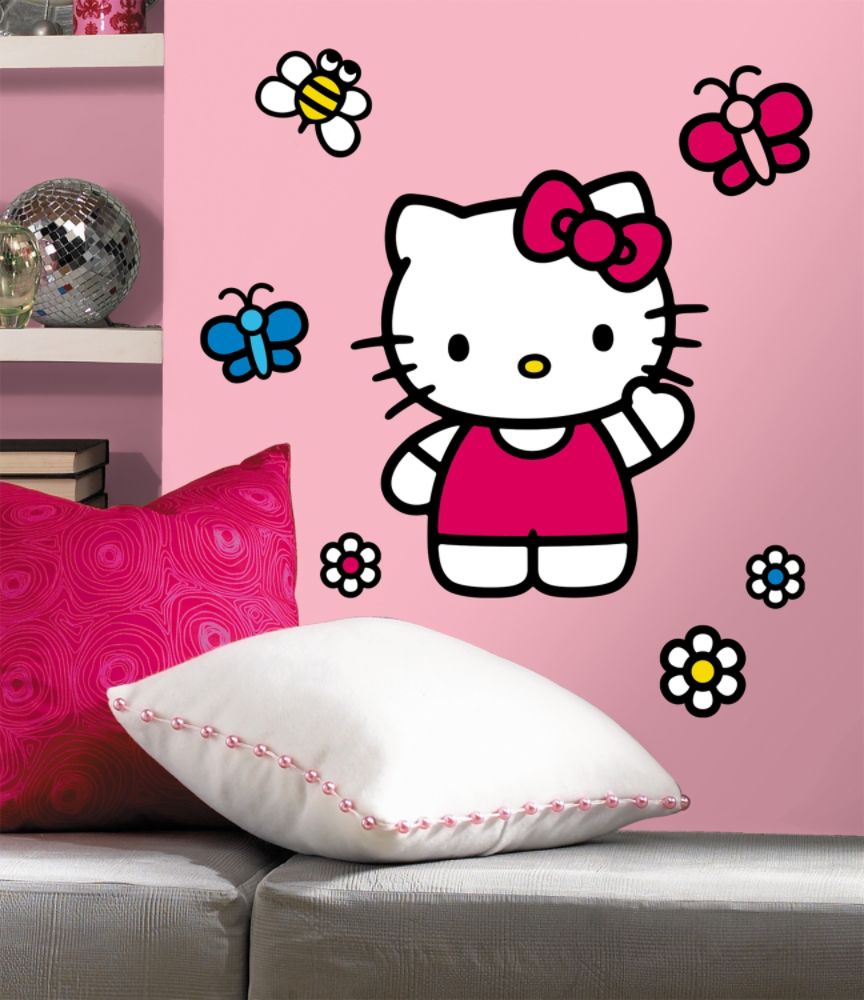 RoomMates Hello Kitty - The World of Hello Kitty Peel & Stick Giant Wall Decals at Kmart.com