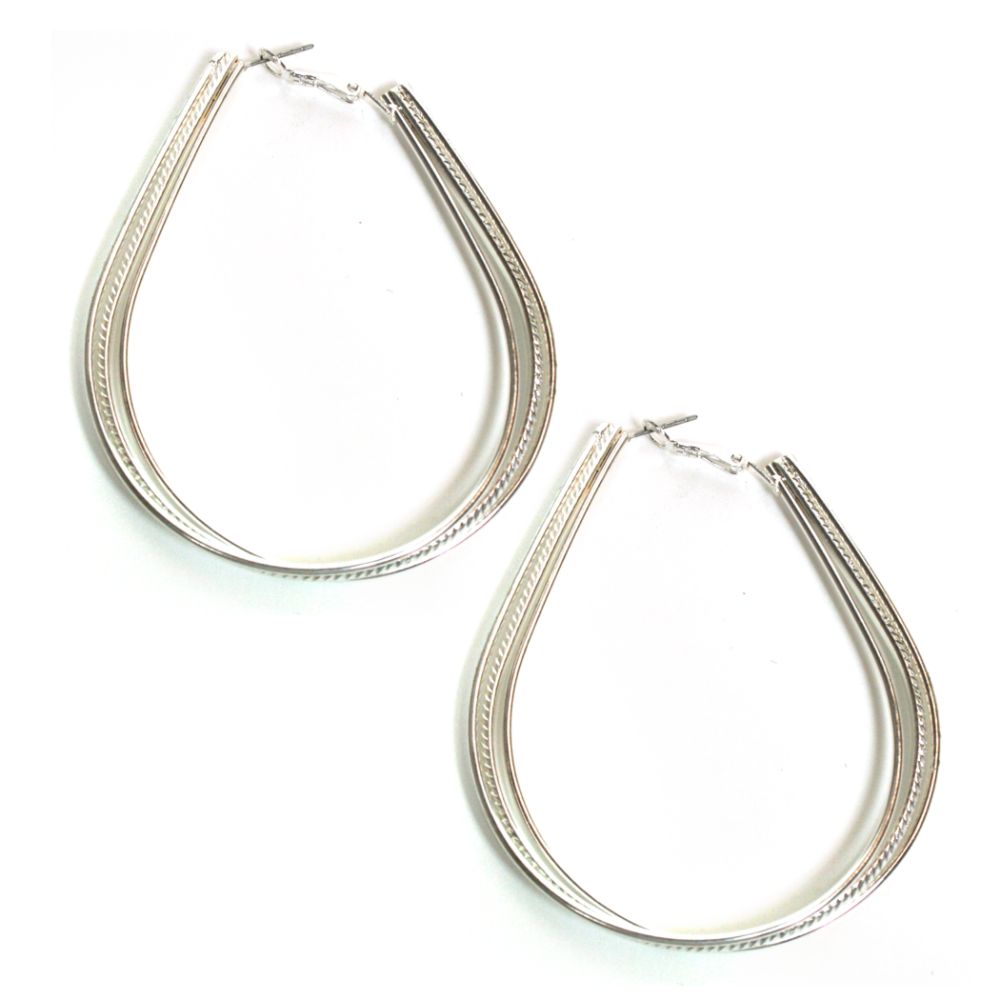 Sofia by Sofia Vergara Earrings Triple Wire Hoop Silver at Kmart.com