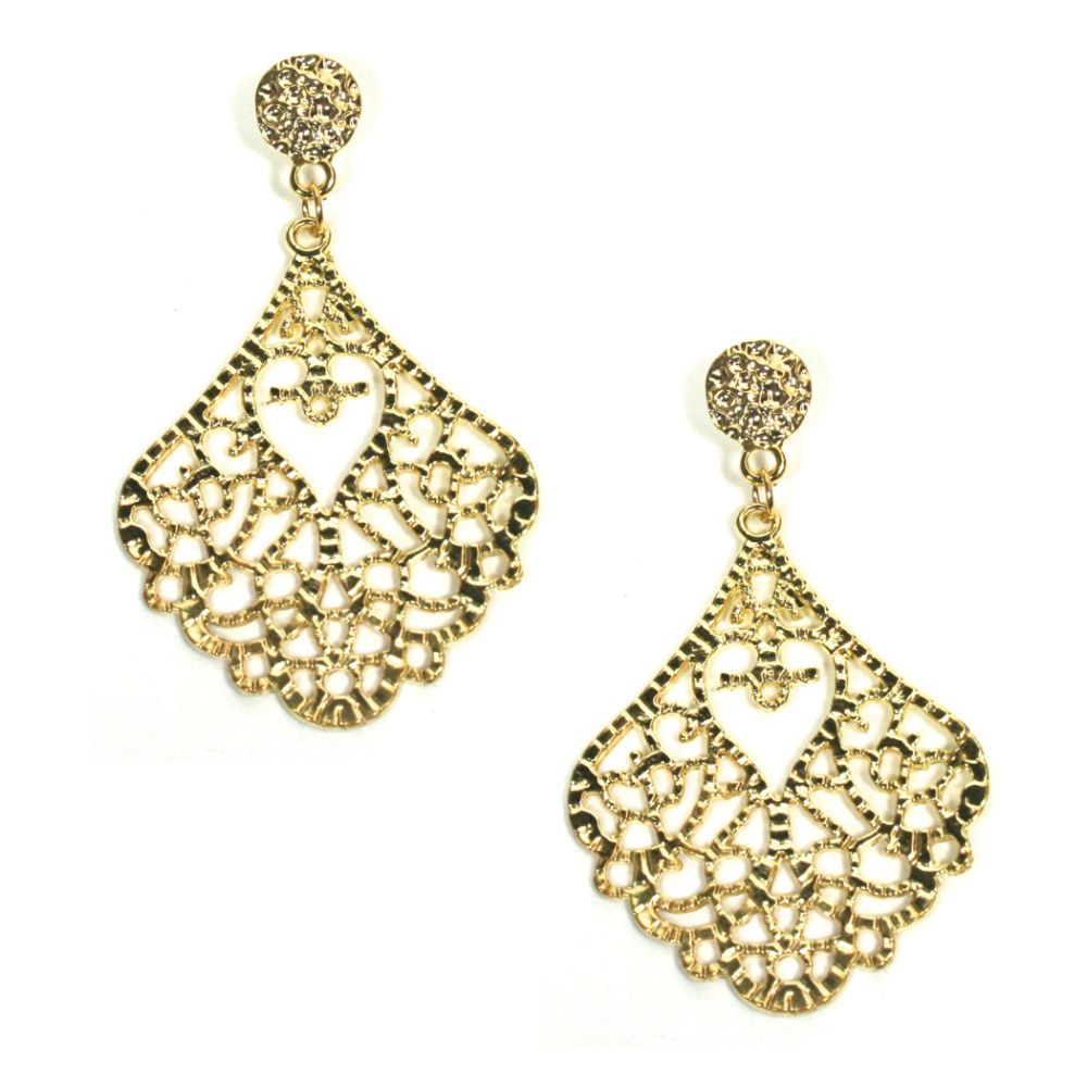 Sofia by Sofia Vergara Drop Earrings Filigree Hammered Gold at Kmart.com
