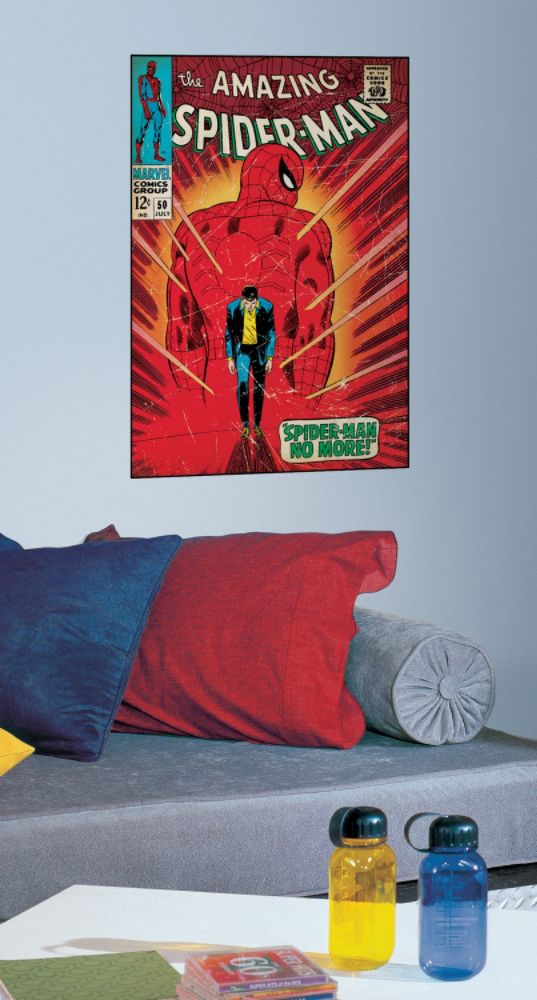 RoomMates Comic Book Cover - Spiderman Walking Away Peel & Stick Comic Book Cover