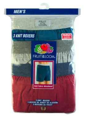 Fruit of the Loom Men's Soft Fabric Waistband Knit Boxer - Assorted 3 pack