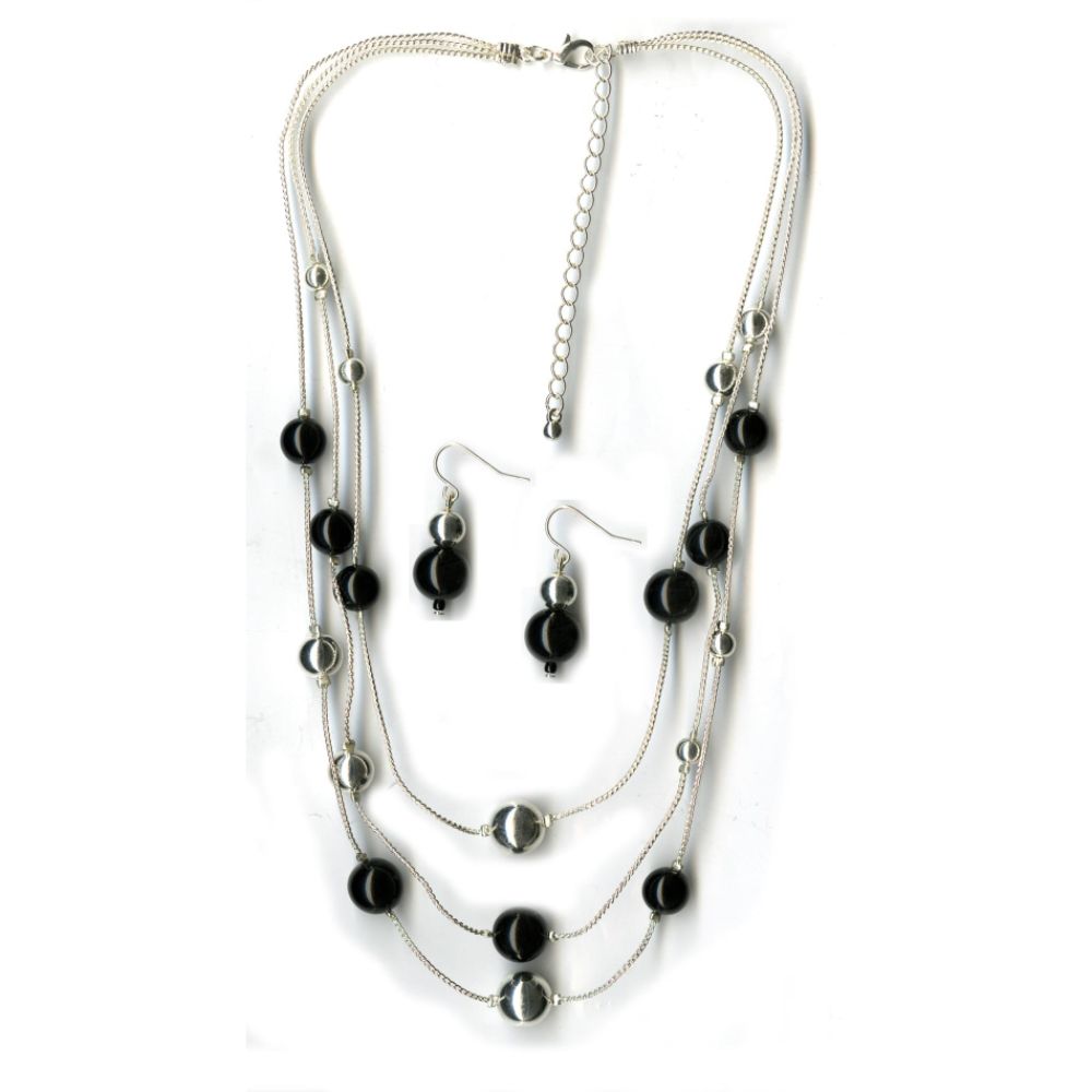 Jaclyn Smith BEAD ILLUSION SILVER NECKLACE/EARRING SET at Sears.com