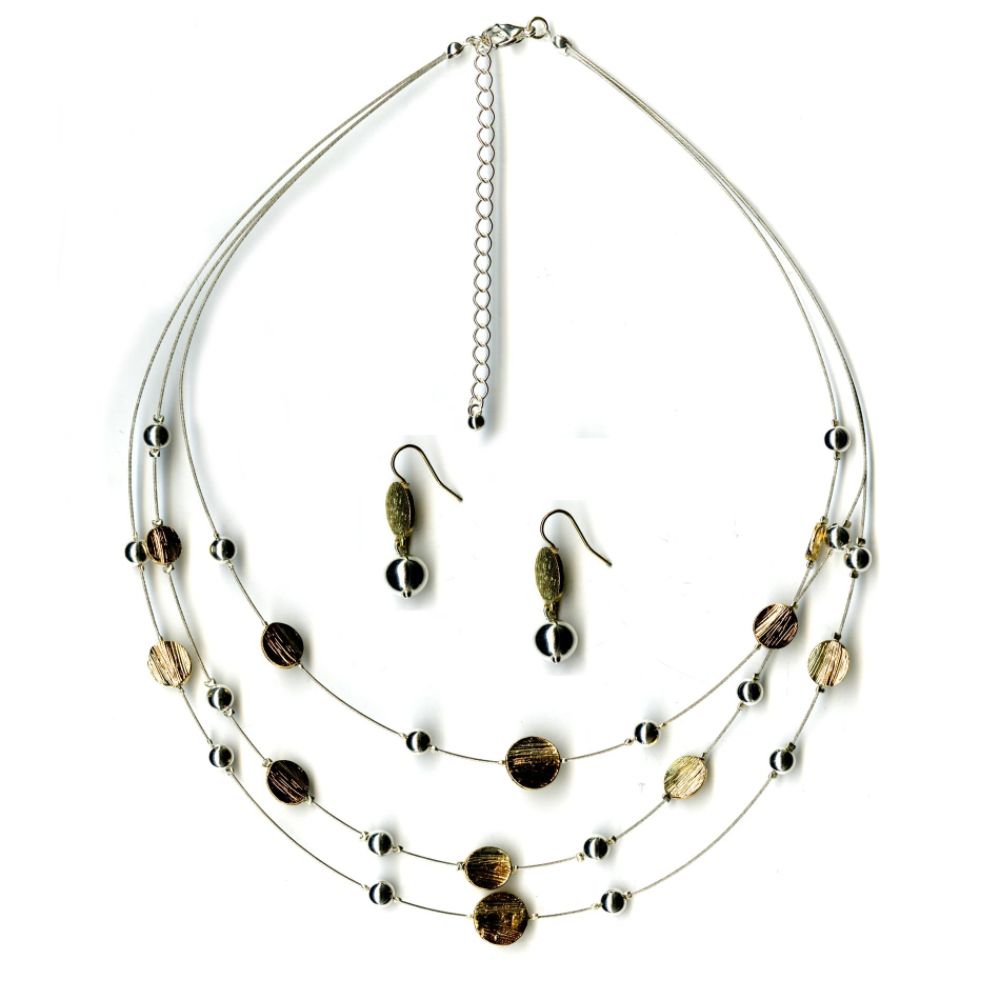 Jaclyn Smith ILLUSION SILVER NECKLACE/EARRING SET at Kmart.com