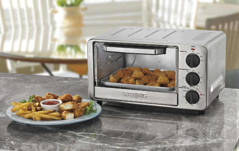 Waring Pro 4 SLICE TOASTER OVEN, Stainless Steel