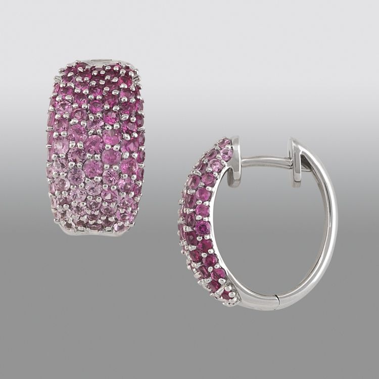 Pretty in Pave Sterling Silver Shades of Created Ruby Earring at Kmart.com