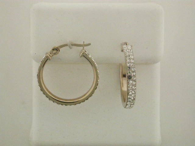 Gold over Silver 2 Row Crystal 20mm Hoops at Kmart.com