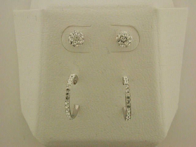 Sterling Silver Stud/ C-Hoop Set at Sears.com