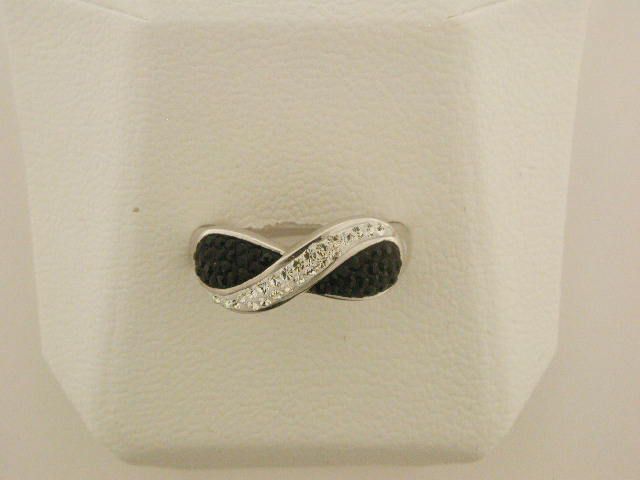 Sterling Silver Black & White Overlap Ring at Sears.com