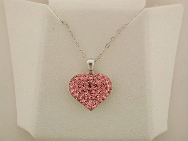 Sterling Silver Pink Heart Pendant at Sears.com