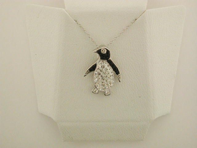 Sterling Silver Black & White Penguin Pendant at Kmart.com