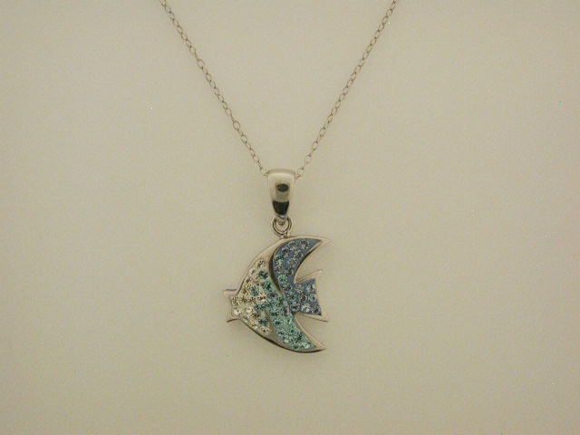 Sterling Silver Blue Angel Fish Pendant at Kmart.com