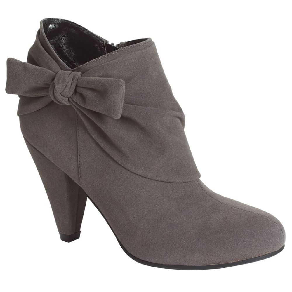 Jaclyn Smith Women's Jubilee Bow Heel Boot - Grey at Kmart.com