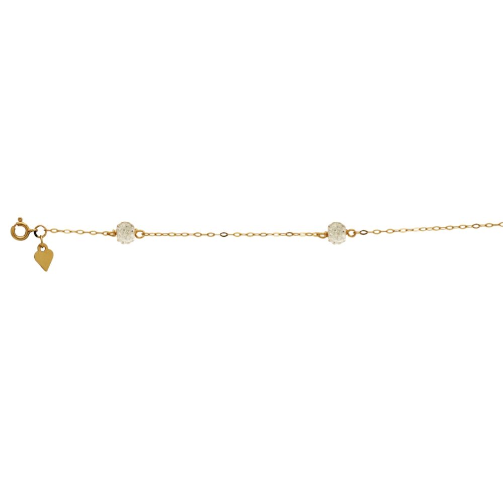 Gold and Silver Pave Crystal Ball Anklet at Kmart.com