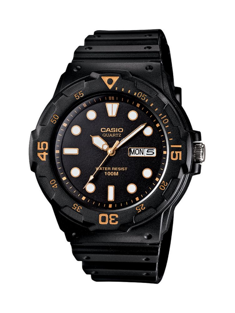 Casio Mens Calendar Day/Date Dive Style Watch w/Black Case, Dial and Expansion Band at Kmart.com
