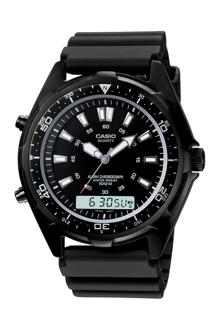 Casio Mens Calendar Day/Date Watch w/Round