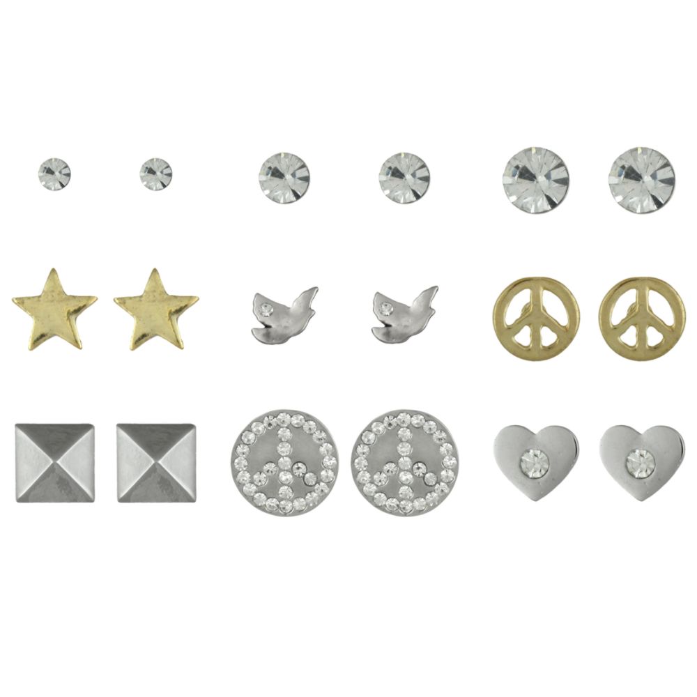 Dream Out Loud by Selena Gomez DOL-HOLIDAY MIX 9PAIR EARRING SILVER at Sears.com