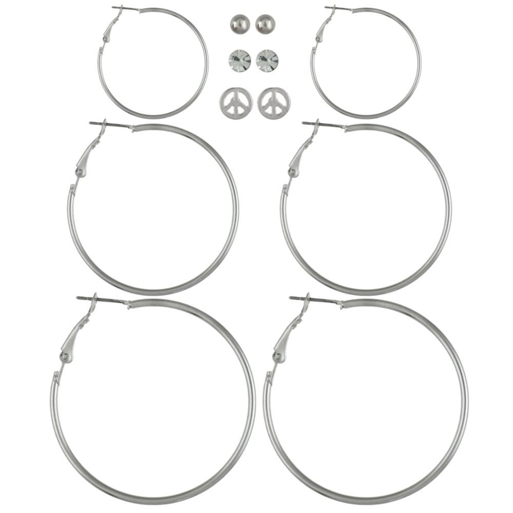 Dream Out Loud by Selena Gomez STUD & HOOPS  6PAIR EARRING SILVER at Sears.com