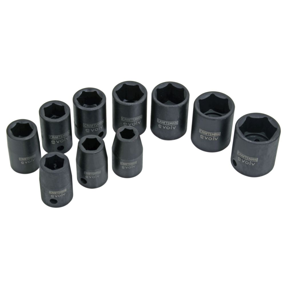 Craftsman Evolv 10 pc. Impact Socket Set, Metric