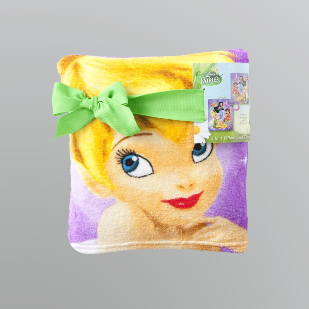 Disney Faries 2-in-1 Pillow and Throw Blanket