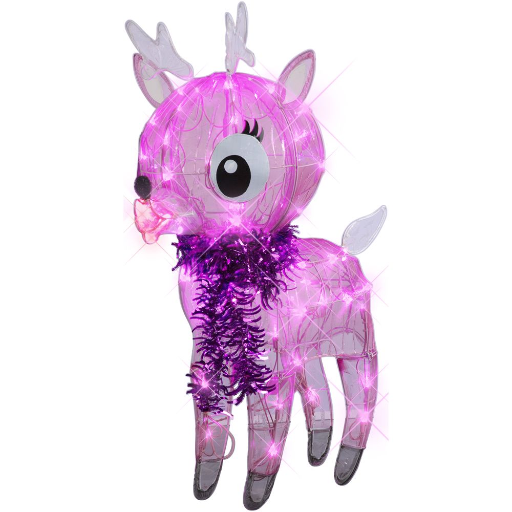 Ice sculpture sassy pink reindeer