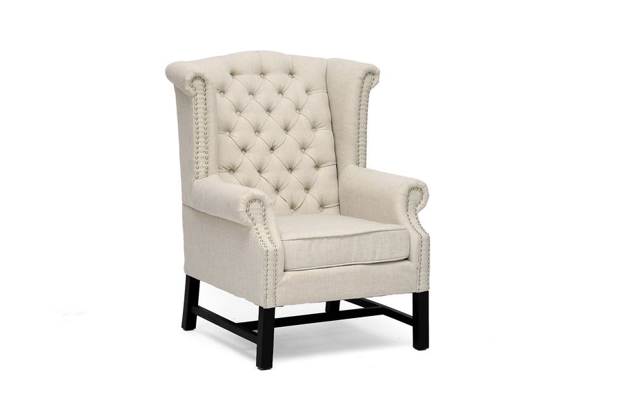 Baxton Studio Sussex Beige Linen Club Chair (Set of 2) at Sears.com