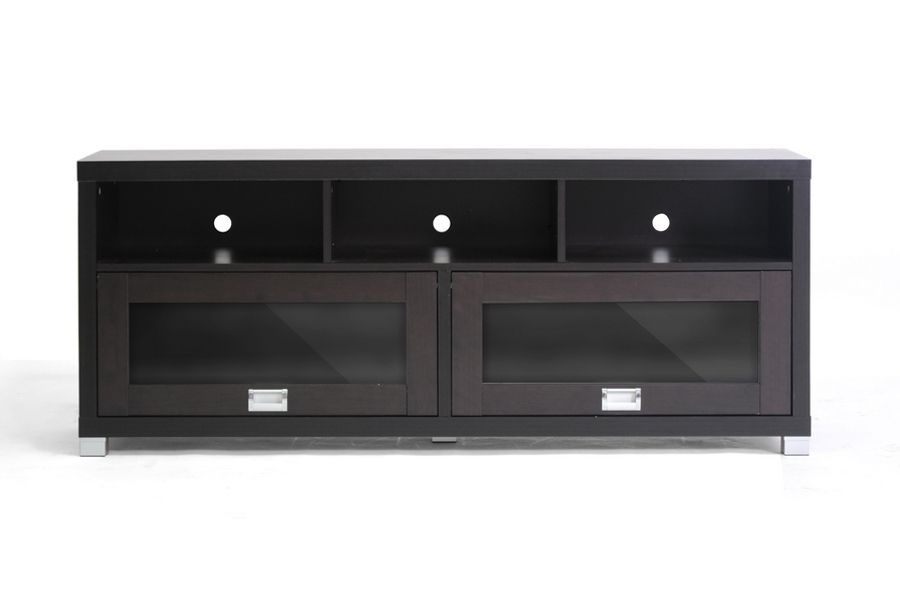 Baxton Studio Swindon Modern TV Stand with Glass Doors at Sears.com