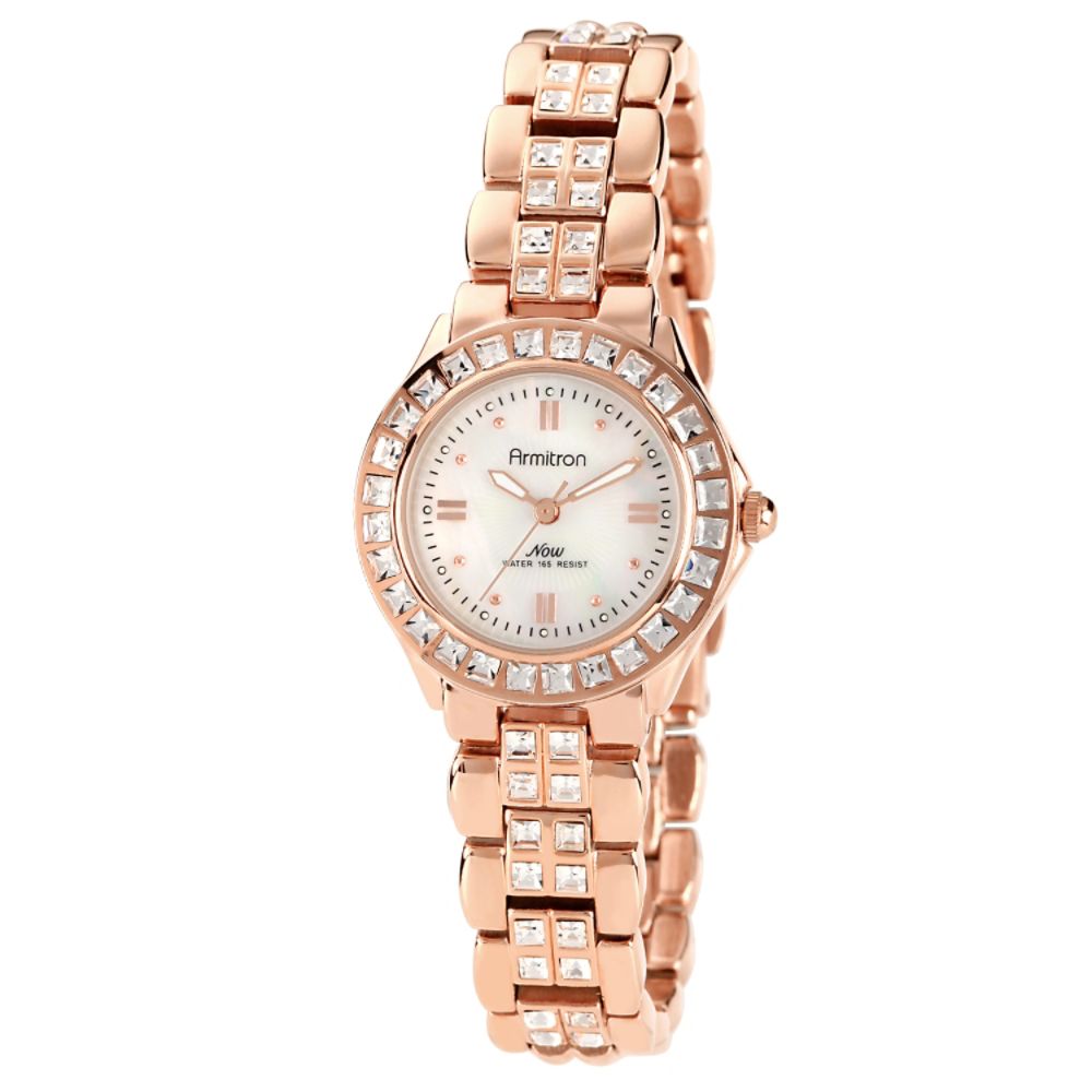 Armitron Armitron Ladies Rose Gold Watch With Mother Of Pearl Dial And ...