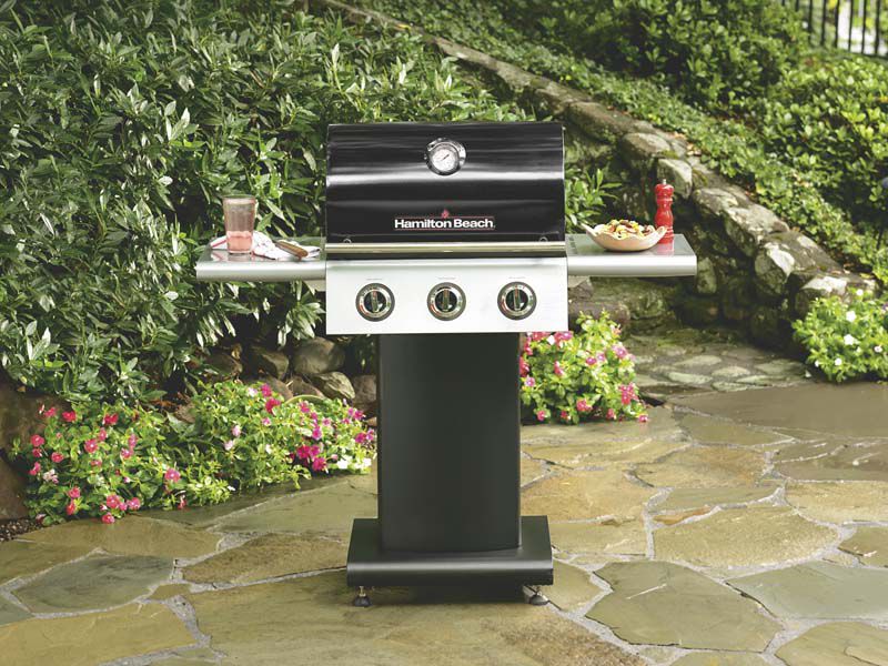 Hamilton Beach&nbsp; 3-Burner Pedestal Gas Grill