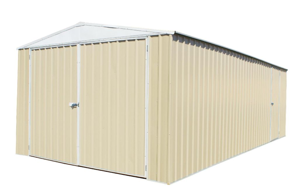 Greenstone ABSCO HighLander 10x20 Storage Building  Classic Cream