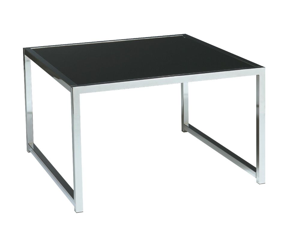 Avenue Six Yield End Table w/Black Glass