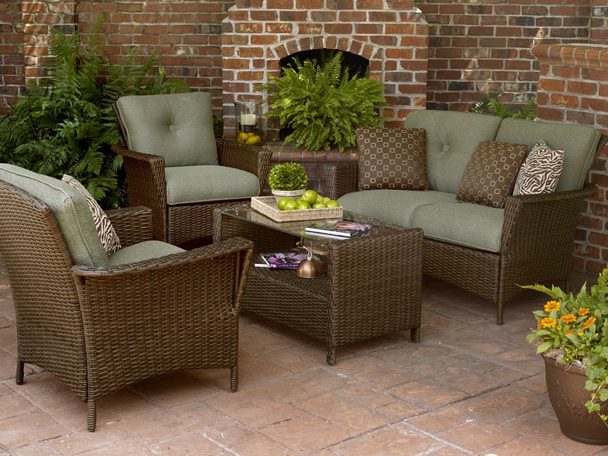 Ashton 4 Pc. Envelope Woven Seating Set- La-Z-Boy-Outdoor Living-Patio Furniture-Casual Seating Sets