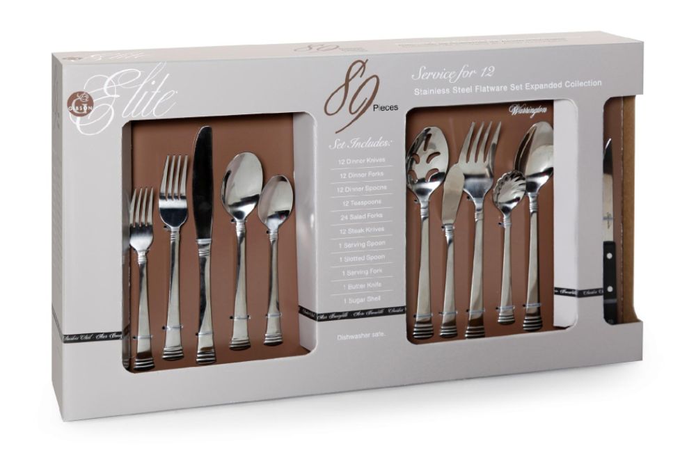 Gibson Elite Warrington 89pc Flatware Set at Sears.com