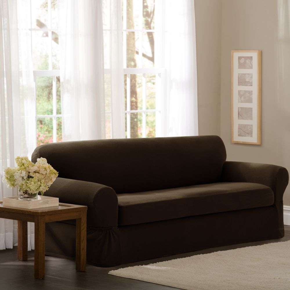 Essential Home 2 Piece Sofa Slipstretch Pixel Choc at Kmart.com