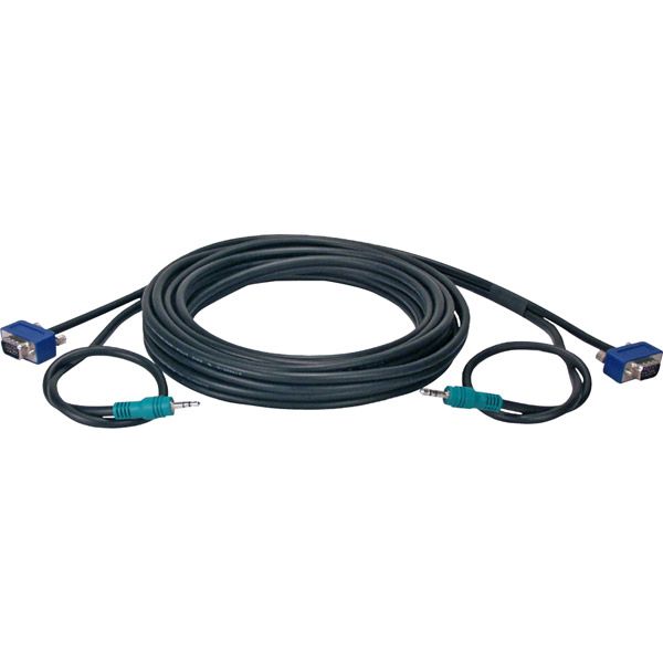 QVS High Performance UltraThin VGA/QXGA HDTV/HD15 Cable with Audio