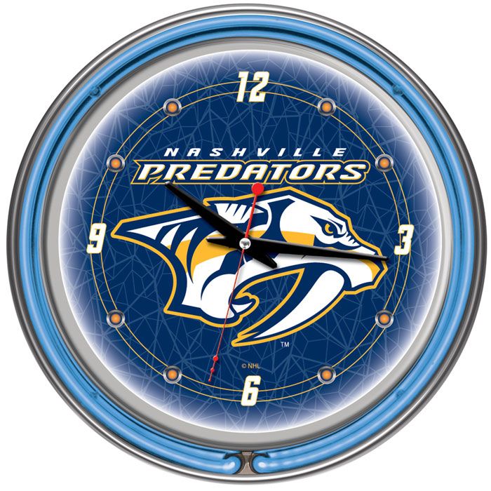 Trademark NHL Nashville Predators Neon Clock