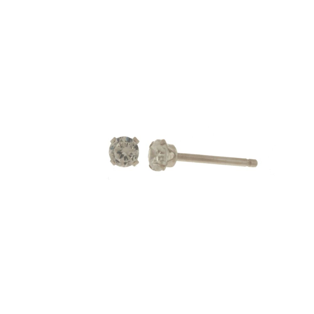 10kt 3mm White Gold Cubic Zirconia Earring at Sears.com