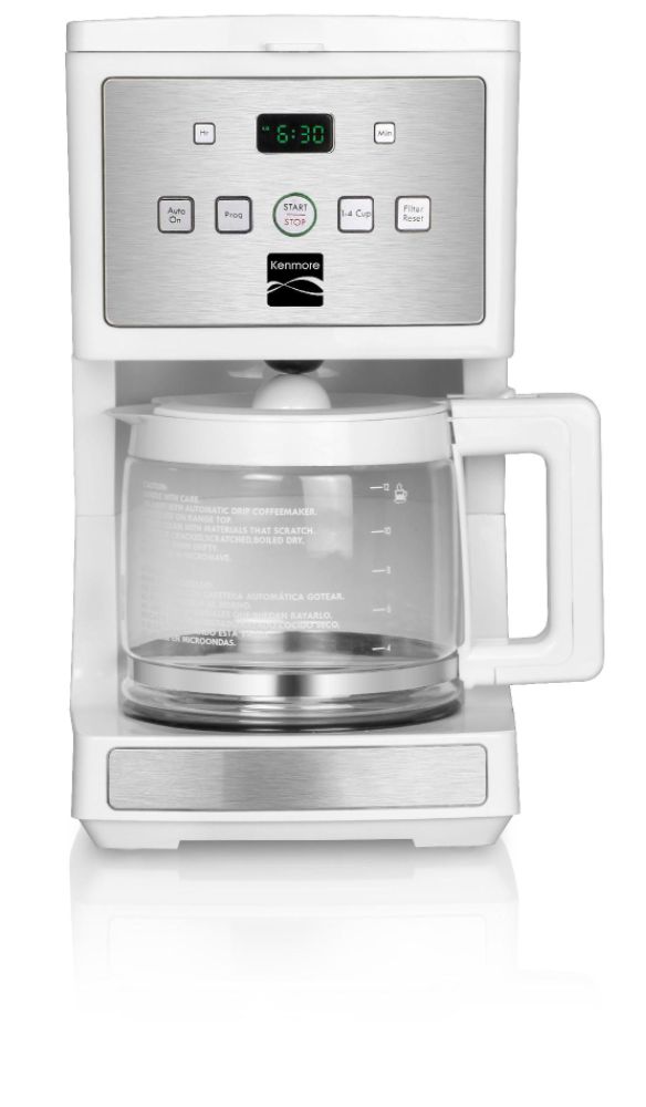 Kenmore 12-Cup Programmable Coffee Maker, White