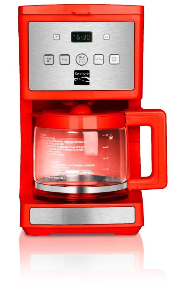 Kenmore 12-Cup Programmable Coffee Maker, Red