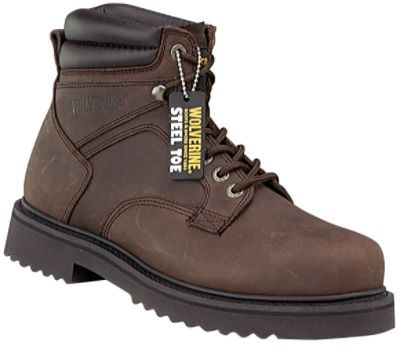 Wolverine Men's Work Boot 6" Leather Steel Toe - Brown at Sears.com