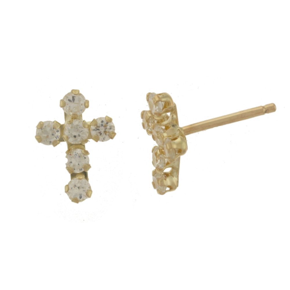 10kt Cubic Zirconia Cross Earring at Sears.com