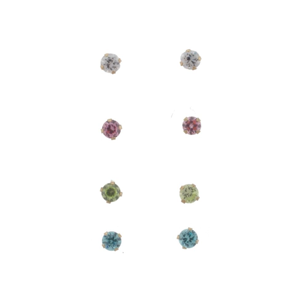 10kt Multi Color Cubic Zirconia Earring Set at Sears.com
