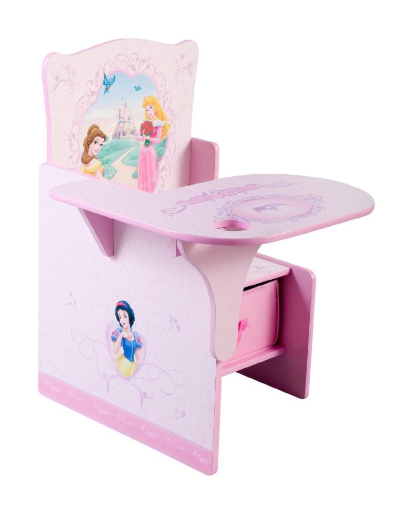 Disney Baby Disney Princess Chair Desk with Pull out under the Seat Storage Bin