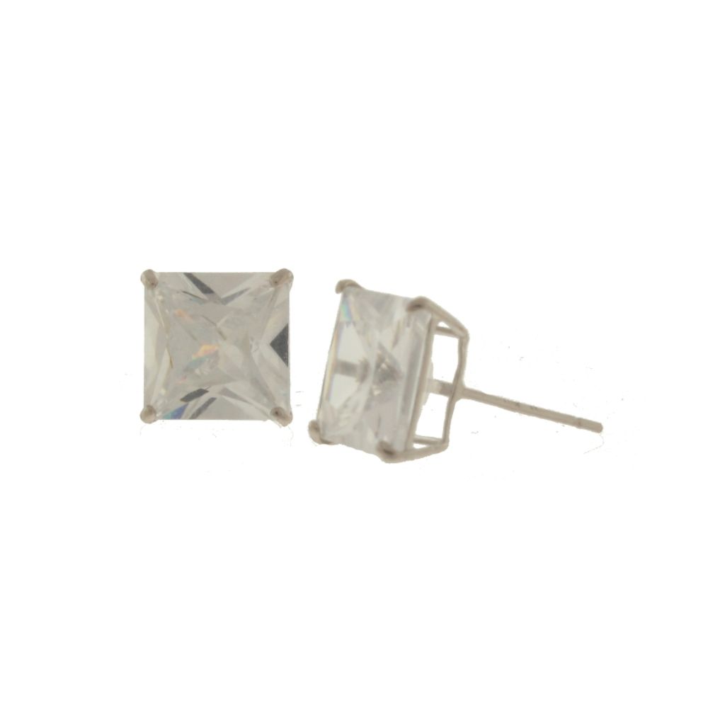 10kt  8mm Princess Cubic Zirconia Stud Earrings at Sears.com