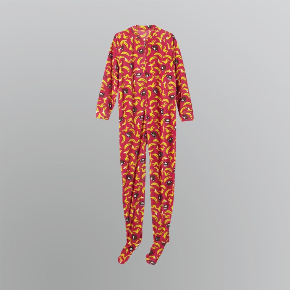 Joe Boxer Women's Fleece Footie Pajamas - Monkey