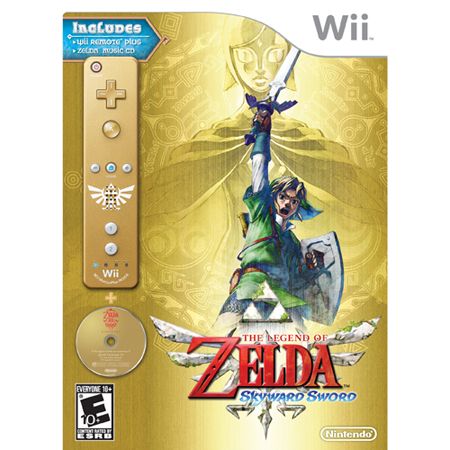 Legend of Zelda: Skyward Sword with gold controlle for Nintendo Wii