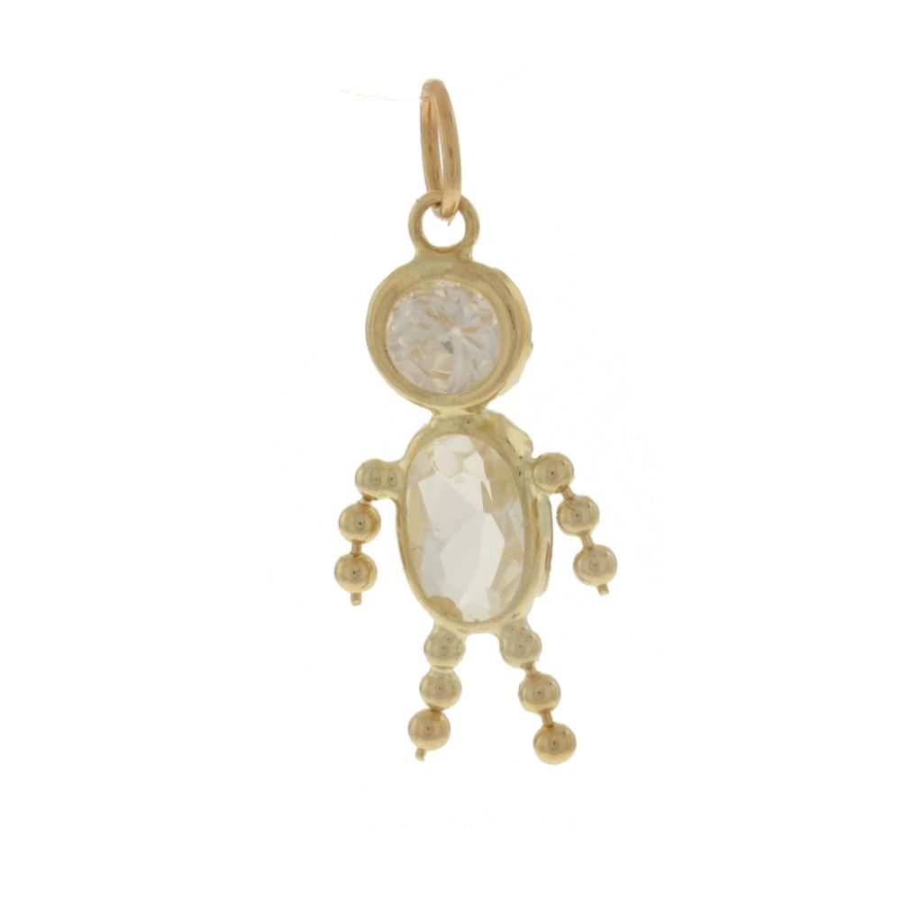 Birthstone Babies 10K April Boy Charm