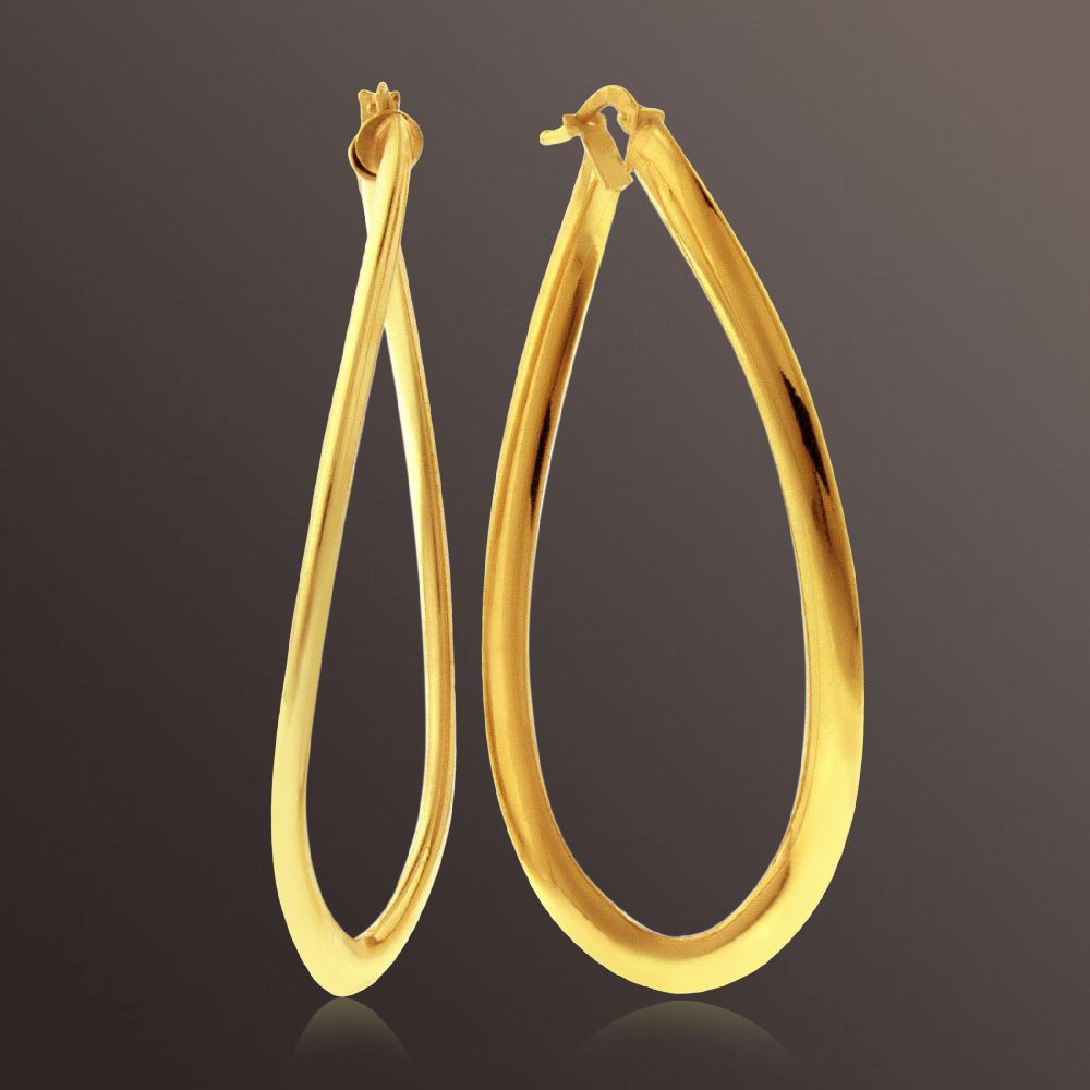 Romanza Teardrop Hoop Earrings set in Gold over Bronze at Kmart.com